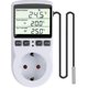 thumbnail image 1 of Termostato de enchufe del controlador de temperatura Digital para contenedor de vidrio de granja de invernadero enchufe de la UE TUNC Sencillez, 1 of 3