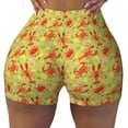 thumbnail image 2 of Picia Crab Lobster Printed Workout Shorts for Women Seamless Scrunch Butt Lifting High Waisted Yoga Gym Booty Running Moisture-wicking Short Pants-XX-Large, 2 of 9
