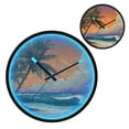 thumbnail image 2 of Indoor 12' Voice-Activated Luminous Decoration Wall Clock With LED Night Light A Palm Tree, 2 of 8