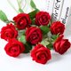 thumbnail image 4 of Ramo de flores artificiales, rosas blancas y rojas, hojas de eucalipto, decoración de boda, peonía, flor falsa para fiesta, decoración del hogar, regalo, 4 of 5