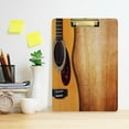 thumbnail image 6 of FMSHPON Grunge Music Guitar Clipboard Hardboard Wood Nursing Clip Board and Pull for Standard A4 Letter 13x9 inches, 6 of 8