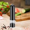 thumbnail image 2 of Dianli Automatic Pepper Grinder, Stainless Steel Electric Mill with Adjustable Coarseness, One-Handed Operation, Refillable, Battery Operated (Batteries Not Included), Black/Silver Christmas Gift, 2 of 7