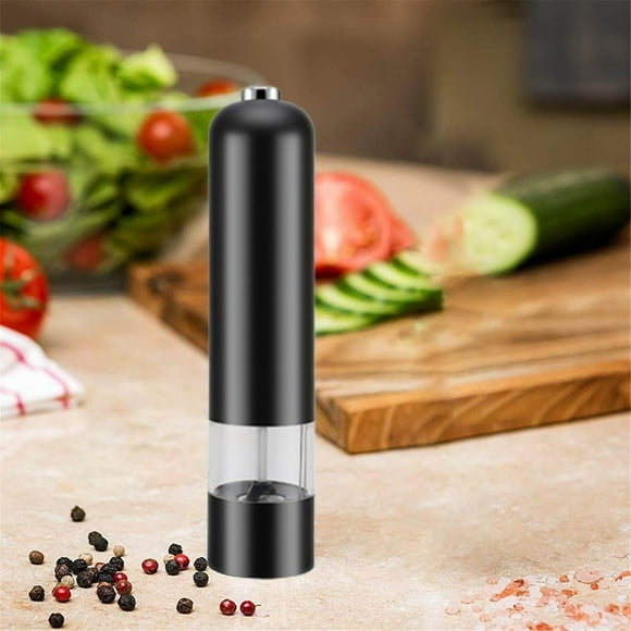 LSLJS Electric Pepper Grinder Set with USB Rechargeable, Automatic One Hand Operation with Adjustable Coarseness, Pepper Mill Grinder Refillable, The Abrader