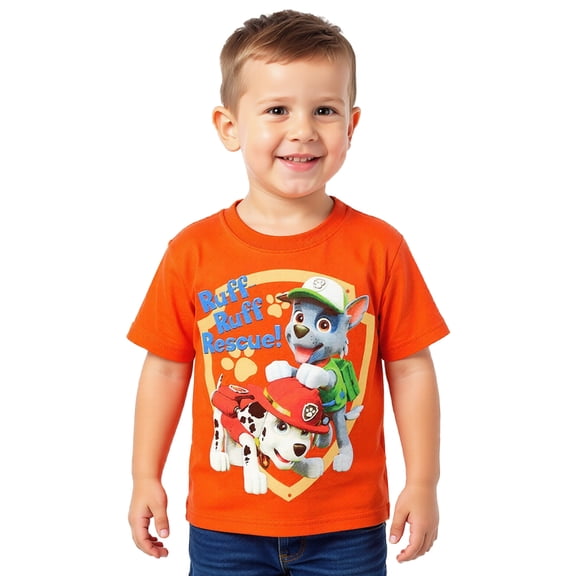 Paw Patrol Shirt Boy's Toddler Ruff Ruff Rescue Short Sleeve Tee
