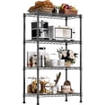 thumbnail image 5 of M MZG 4 Shelf Wire Shelving, 1000 lbs Capacity,Adjustable Metal Shelves,13.7" D x 29.5" W x 47.2" H,for Kitchen Pantry Garage,Black, 5 of 9