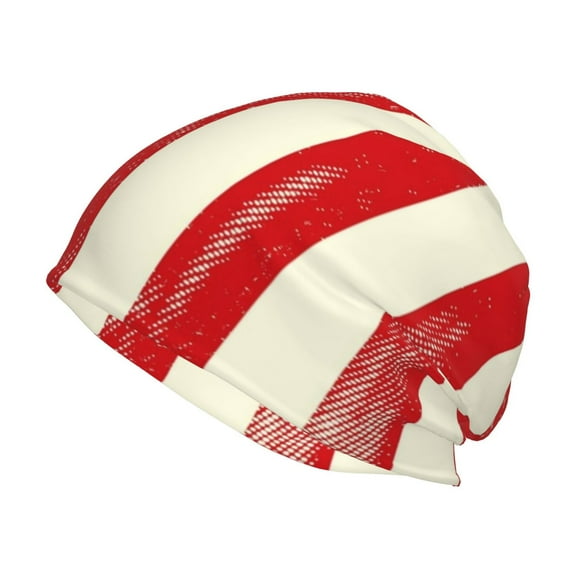 Pofeuu America Flags2 Print Beanie Hat for Men and Women Winter Warm Hats Knit Slouchy Thick Skull Cap