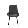 thumbnail image 4 of JERFIT Modern Upholstered Dining Chairs with Metal Legs, Set of 2, Comfortable Faux Leather Side Chairs for Kitchen, Dining Room, Cafe, Black and Gray, 4 of 10