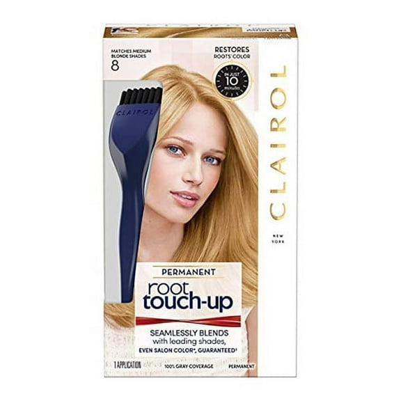 Clairol Nice n Easy Root Touch-up 8 Matches Medium Blonde Hair color Shade, 1 Ea, Permanent