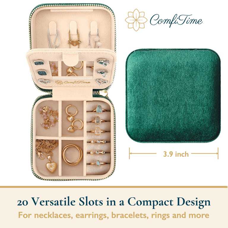 ComfiTime Travel Jewelry Case with Mirror and Velvet photo 3