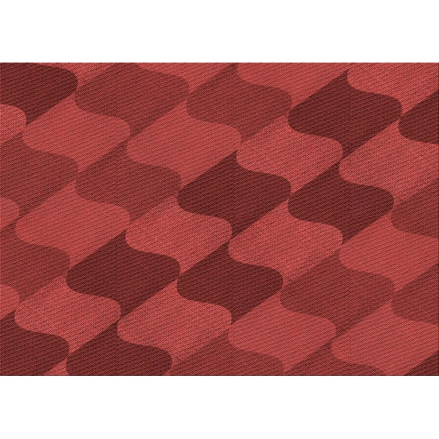 Ahgly Tapis Rectangulaire Lavable en Machine Rouge Tomate, 5 Pieds x 7 Pieds