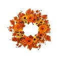 thumbnail image 2 of Corona de Acción de Gracias de Otoño, Corona de Puerta de 18 Pulgadas, Multiusos, Hecha a Mano, Resistente, Hoja de Arce Artificial, , Calabaza,, 2 of 8
