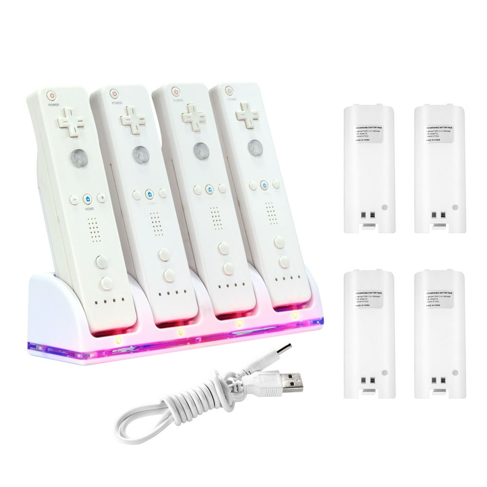 Insten Nintendo Wii Wii U Controller Charger Quad Dock Charging Station
