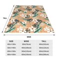 thumbnail image 3 of Pofeuu Tropical Leaves Flower Print Ultra-Soft Micro Fleece Blanket,for Bed Or Sofa,All Season Throw Blankets Flannel Blanket-60"x50", 3 of 7