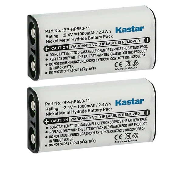 Kastar 2-Pack BP-HP550-11 2.4V 1000mAh Ni-MH Battery Replacement for Sony MDR-RF860RK MDRRF860RK, MDR-RF925 MDRRF925, MDR-RF925RK MDRRF925RK, MDR-RF970 MDRRF970, MDR-RF970RK MDRRF970RK Headphone