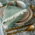 thumbnail image 6 of over&back Woven Frayed Chambray Cotton Cloth Napkins - Washable Napkins Set for Mixing, Matching, and Creating a Custom Home Decor Tablescape - Hand-Finished Frayed Edges - Green, 6 of 10