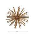 thumbnail image 5 of Sea Urchin Ornamental Sculpture with Circular Ends, Set of 2, Large, Gold, 5 of 5