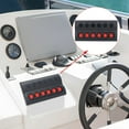 thumbnail image 4 of Panneau de Commutation Marin 6 Gang, Panneau de Commutation Marin DC12V Arrêt Automatique pour Navires, 4 of 7