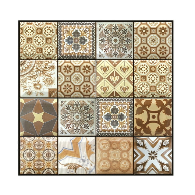 Yeacher 3 Dimension Multicolor Geometric Pattern Water-resistant Moistureproof Removable Self Adhesive Wallpaper Peel & Stick PVC Wall Stickers for Living Room Bathroom Kitchen Countertop