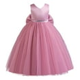thumbnail image 2 of GaThRRgYP Toddler Girl Clothes Sales Kids Baby Girls Sleeveless Doll Collar Vest Dress Princess Dress,Children Netting Princess Dress Girl Bowknot Puffy Gown Dress Pink 6-14 Years, 2 of 7