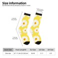 thumbnail image 2 of Haiem Daisies Flowers Pattern Crew Socks – Soft & Durable Moisture-wicking Socks, Stay-Up Fit for Business, Work, and Casual Wear Size 5-11, 2 of 6