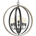 thumbnail image 1 of Progress Lighting P500094-143 30.75 in. Conestee 6-Light 60W Med Pendant Ceiling Light in Graphite, 1 of 1
