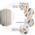 thumbnail image 5 of Shower Curtain Bathroom Set Mid Century Yellow Stripe Abstract Geometric Waterproof Fabric Shower Curtains with Grommets&Hooks Grey Ripple Simple Style Privacy Bath Curtain for Bathtub 48x72in, 5 of 7