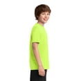 thumbnail image 3 of Port & Co Teen Unisex Regular Plain Short Sleeves T-Shirt Neon Yellow Medium, 3 of 6