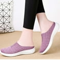thumbnail image 6 of Viluyesy Womens Flat Sneaker, Wide Width Soft Sole Mesh Breathable Casual Slippers Purple US6, 6 of 8