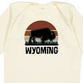 thumbnail image 4 of Inktastic Wyoming Buffalo Retro Sunset Boys or Girls Long Sleeve Baby Bodysuit, 4 of 5