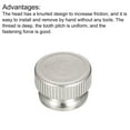 thumbnail image 4 of Knurled Thumb Nuts, 5 Pack M4 x D16mm x H10mm Carbon Steel Blind Hole Nuts, 4 of 5