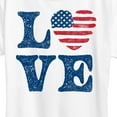 thumbnail image 3 of Instant Message - Vintage Love American Flag Heart - Women's Short Sleeve Graphic T-Shirt, 3 of 6