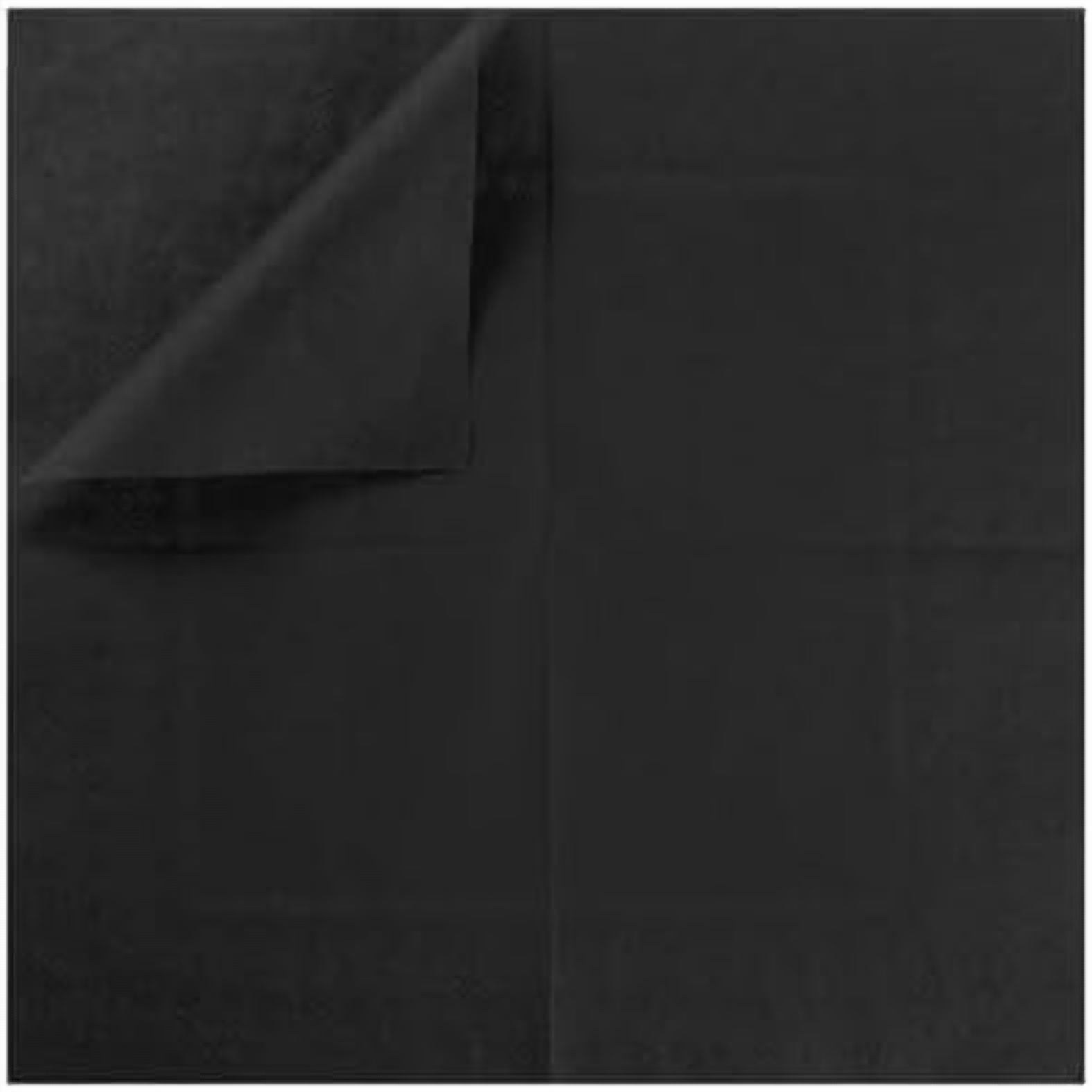 100 Pack Cocktail Napkin 2-Ply Dessert Napkins Folded 5 x 5 Inches Disposable Napkins for Dinner Wedding Birthday Party Bridal Anniversary Reception Event (100, Black)