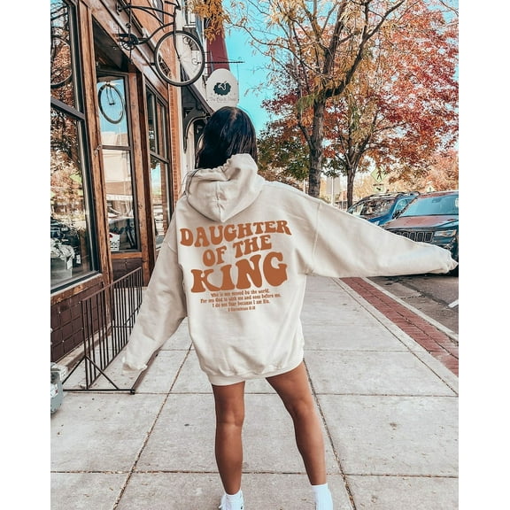 Daughter Of The King Hoodie, Aesthetic Christian Sweatshirt, Women's Religious Shirt, Bible Verse Shirt, Christian Gifts, Church Shirt,E5839