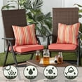 thumbnail image 2 of Greendale Home Fashions 18 x 18 in. Coral Square Outdoor Chair Pad (Set of 2), 2 of 6