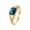 Gold Blue Stone, variant on Women's Stainless Steel Square Cut Gemstone Signet Ring Crystal Gold Plated Wedding Pinky Rings Gold Purple Stone Size 6