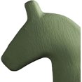 thumbnail image 7 of Wooden Horse Figurine Mini Swedish Dala Pure Color Horse Statue Pinewood Hand Painted Nordic Style Horse Figurine for Family Living Room, Entrance Door, Desk, Cabinet, Bookshelf(Green-S), 7 of 7