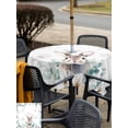 thumbnail image 4 of Easter Bunny Outdoor Tablecloth - 54x54 Inch Square Dining Table Cover, Eucalyptus Leaves Cute Rabbit White Flowers Waterproof Outdoor Table Cloth with Umbrella Hole & Zipper for Picnic/Patio/Party, 4 of 7