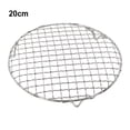 thumbnail image 3 of Stainless Steel Round Grid Net Barbecue Net Baking Tray BBQ Grid With Legs, 3 of 8