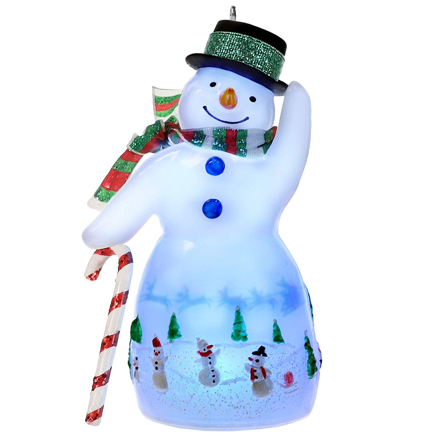 Hallmark Keepsake Christmas 2019 Year Dated Glistening Lantern Snowman Ornament with Light