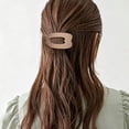 thumbnail image 3 of UNLLLL Flat Claw Hair Clip for Women, Solid Color Casual Elegant Hair Claw, Lightweight Plastic Hairpin for Thick or Thin Hair, for All Lengths Daily Styling and Work (Khaki), 3 of 6