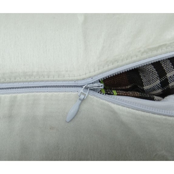 S4Sassy Decor Handcrafted White Satin Quilted Cushion Pillow Cover Pillowcase Gift 16 x 16