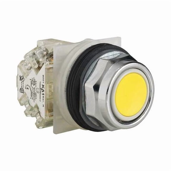 Schneider Electric Push Button Operator, 30 mm, SPDT, Yellow 9001KR1YH13