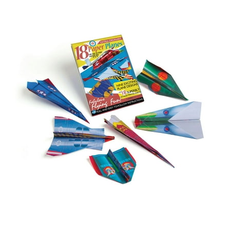 Paper Planes Craft Kit - 18 Paper Planes on Colorful Designed Paper with