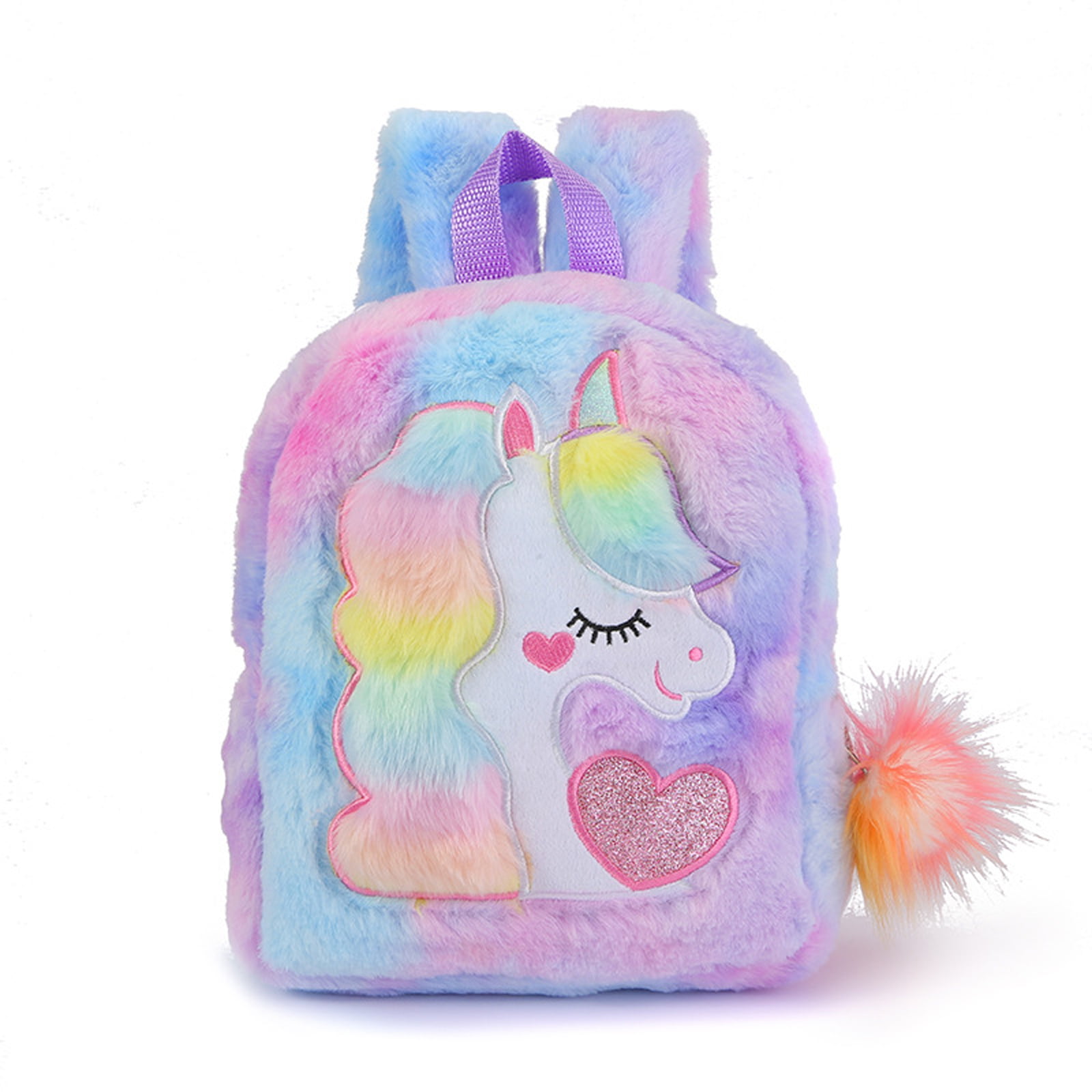 Girls SMIGGLE Rainbow Rabbit Fluffy Junior Backpack School Bag large New 