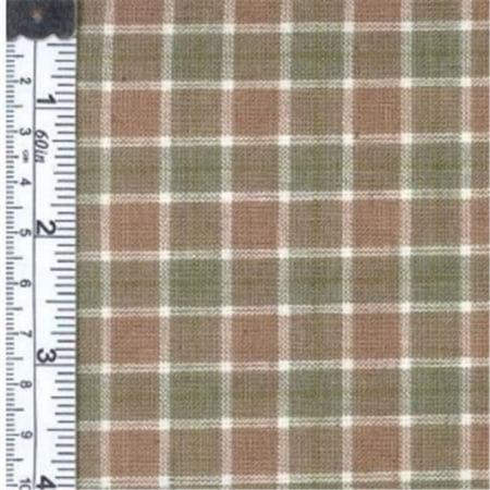Textile Creations 1311 Rustic Woven Fabric, Plaid Sage And White, 15 yd.