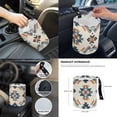 thumbnail image 7 of Renewold Car Seat Cover Set 14 PCS, with Steering Wheel Seat Belt Pad Garbage Bin Armrest Pad Rearview Mirror Handbrake Cover Set Coaster Fit Most Vehicles, Southwest American Tribal Blue Orange, 7 of 7