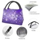 thumbnail image 4 of Easygdp Snowfall Sky White Purple Bolsa de Almuerzo Insulada Reutilizable, Bolsa de Mano y Bandolera para Oficina, Trabajo, Viajes, 4 of 6