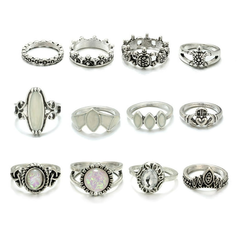 Bohemian ring sale set sterling silver