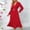 *Red, variant on ClodeEU Women's V Neck Long Sleeve A Line Maxi Dress , Slim Fit Elegant Tunic Evening Gown Green,Womens Plus XXL