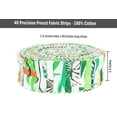 thumbnail image 4 of Soimoi 40Pcs Tropical Print Precut Fabrics Strips Roll Up 1.5x42inches Cotton Jelly Rolls For Quilting - Multicolor, 4 of 9